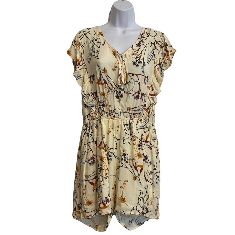 Doe & Rae Yellow Floral Jumpsuit NWT